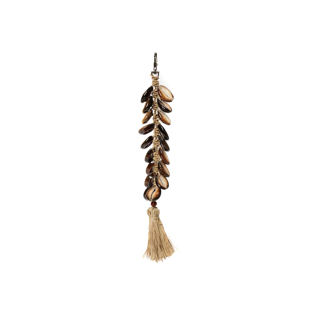 Porte-clés raphia, sisal et palmier marron et noir 6x2x28cm - Maisons du Monde