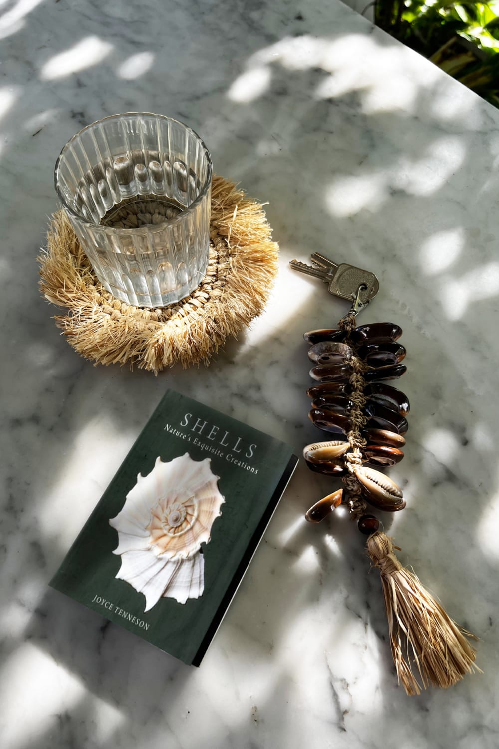 Schlüsselanhänger, raffia, sisal & palmblätter,