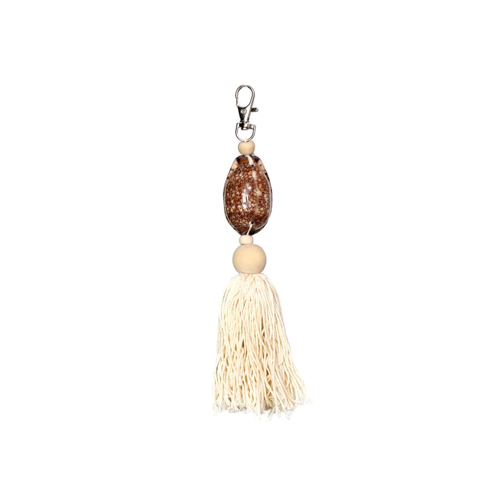 Bazar Bizar Schlüsselanhänger aus holz und baumwolle in braun, 20x4x3cm style seaside - -
