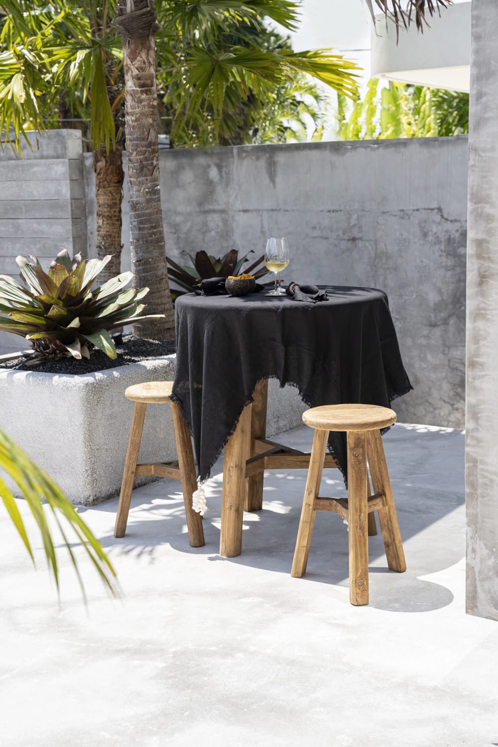 Nappe lin charbon 150x150x1cm