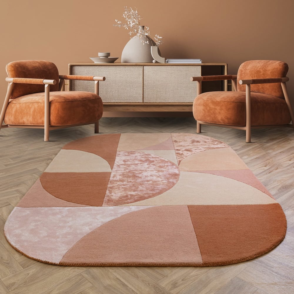 Novatrend Moderner Teppich aus Wolle 200x300 cm style classic chic Rosa Wolle