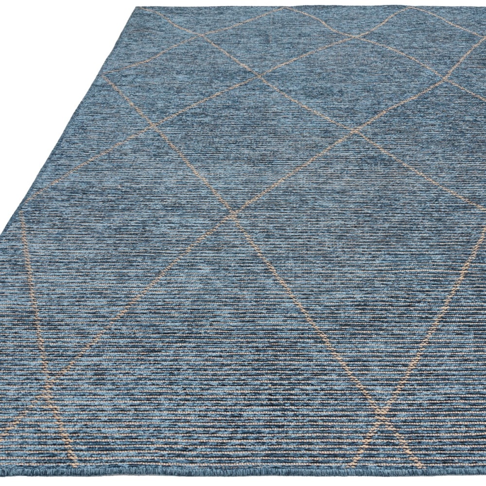Tapis de salon en jute bleu 120x170 cm — vue 4