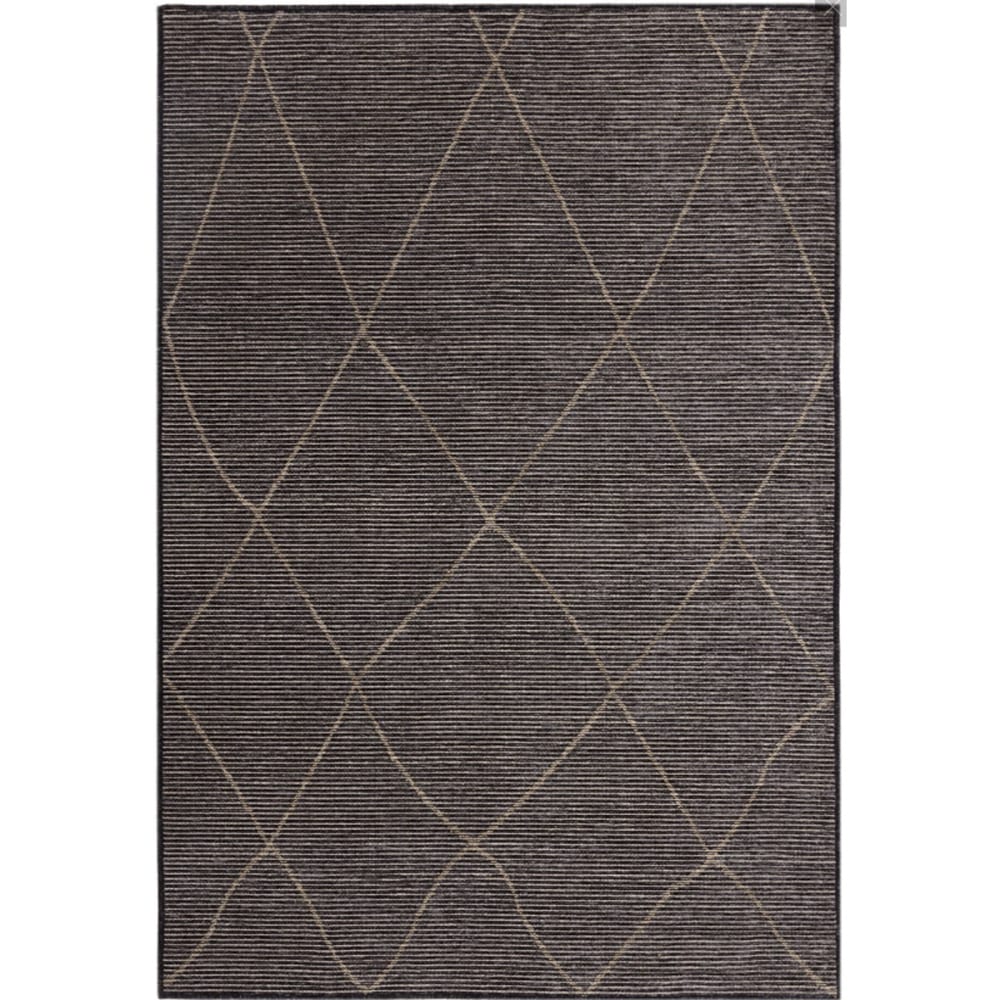 Tapis de salon en jute noir 120x170 cm