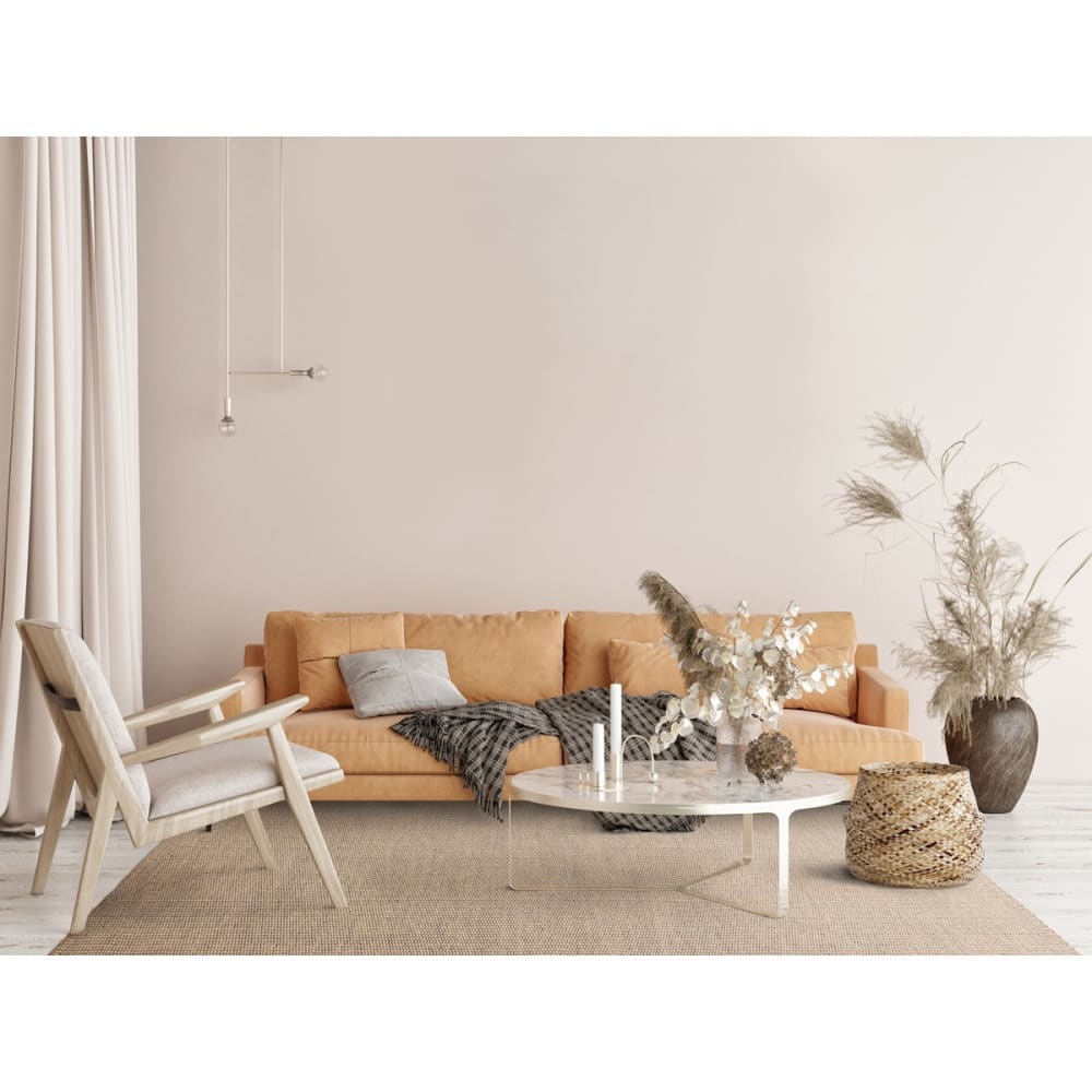 Tapis moderne en coton beige 120x170 cm — vue 3