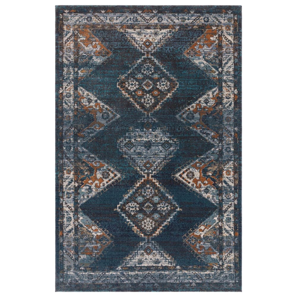 Tapis de salon style orient bleu 120x170 cm