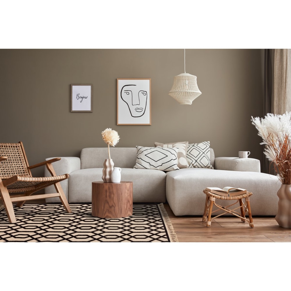 Tapis moderne en coton noir 120x170 cm — vue 3