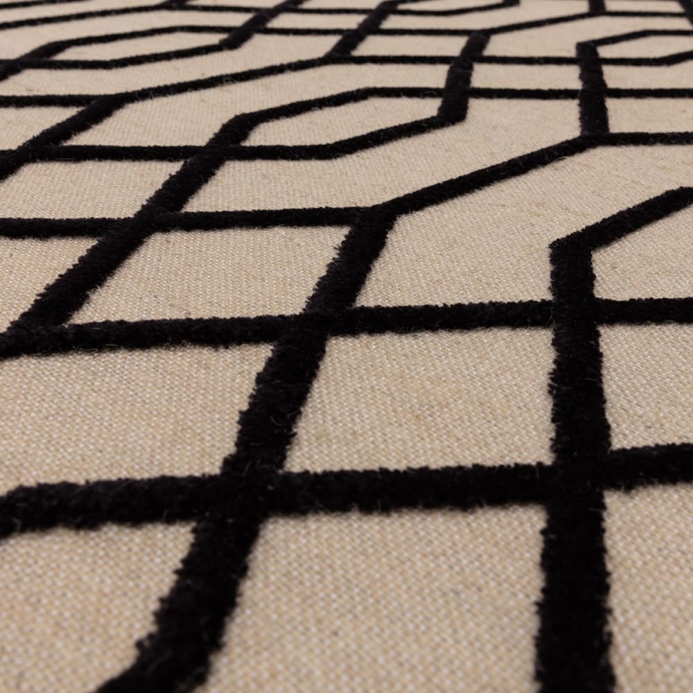 Tapis moderne en coton noir 120x170 cm — vue 4