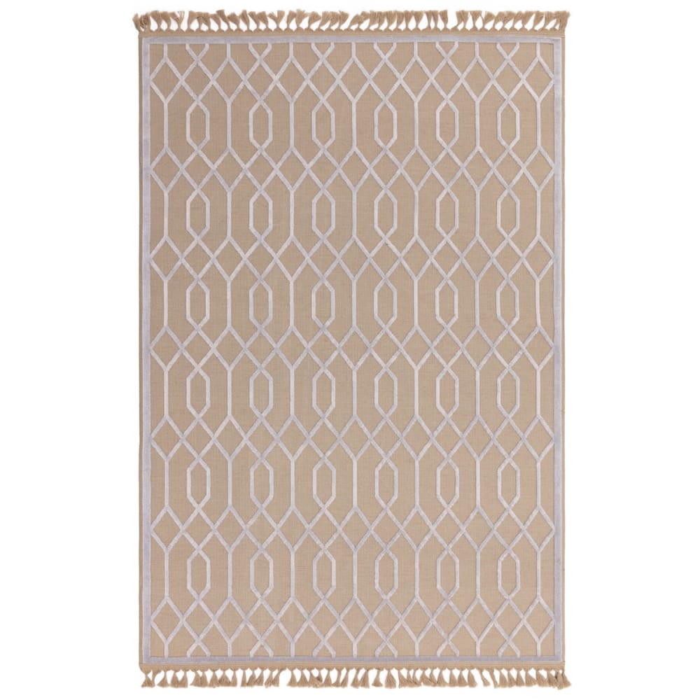 Tapis moderne en coton blanc 120x170 cm