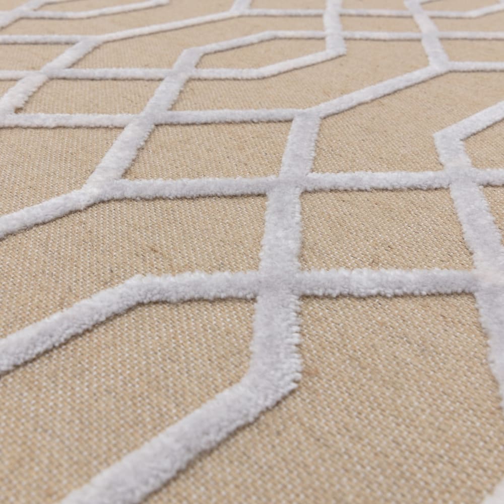 Tapis moderne en coton blanc 120x170 cm — vue 4