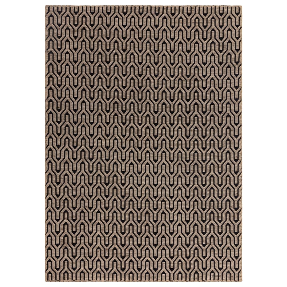 Tapis moderne en coton noir 120x170 cm