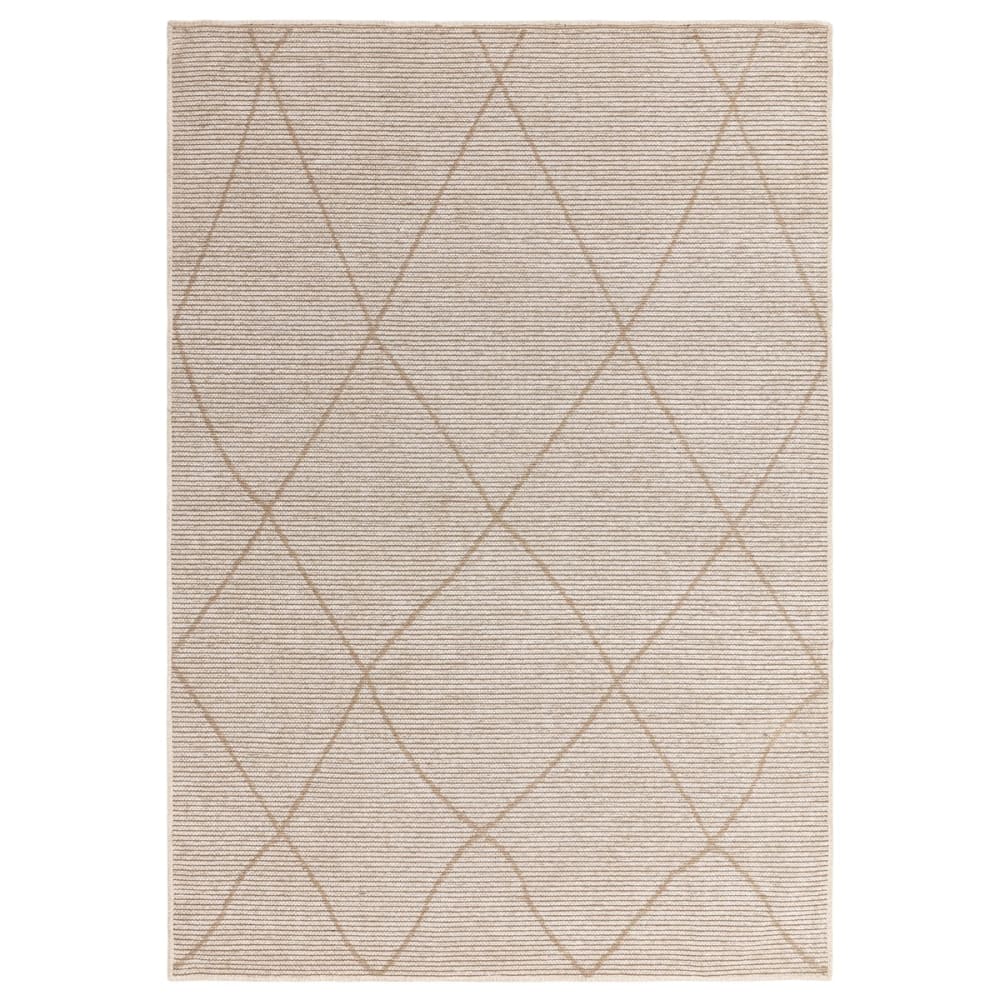 Tapis de salon en jute beige 120x170 cm