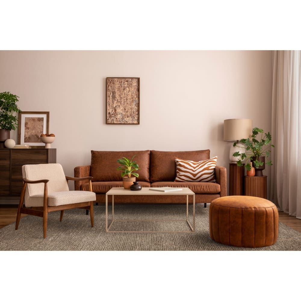 Tapis de salon en jute taupe 120x170 cm — vue 3