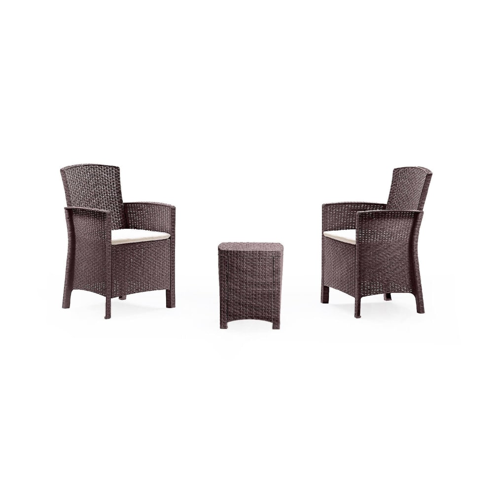Set salon d'extérieur marron 60x56 cm