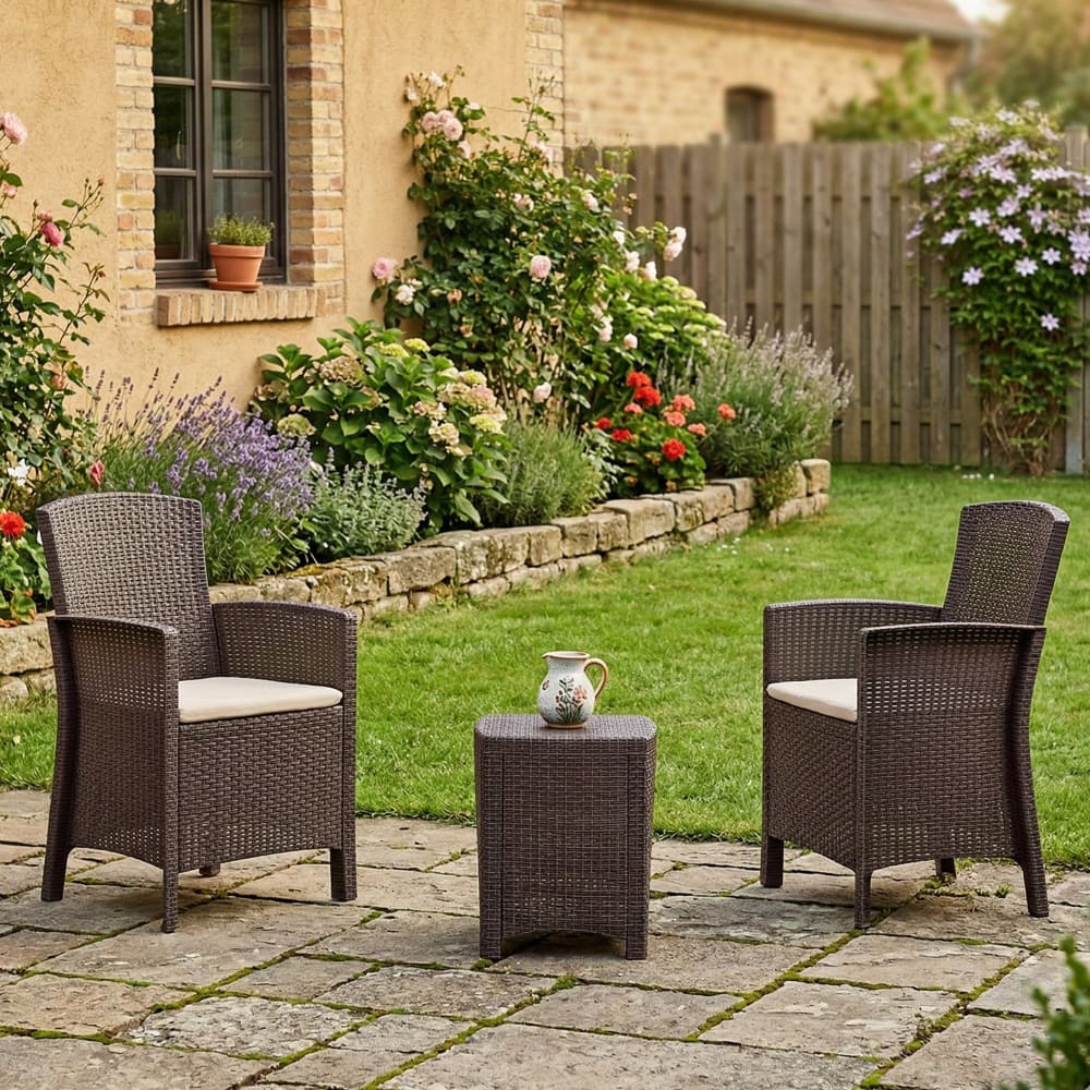 Set salon d'extérieur marron 60x56 cm - Maisons du Monde