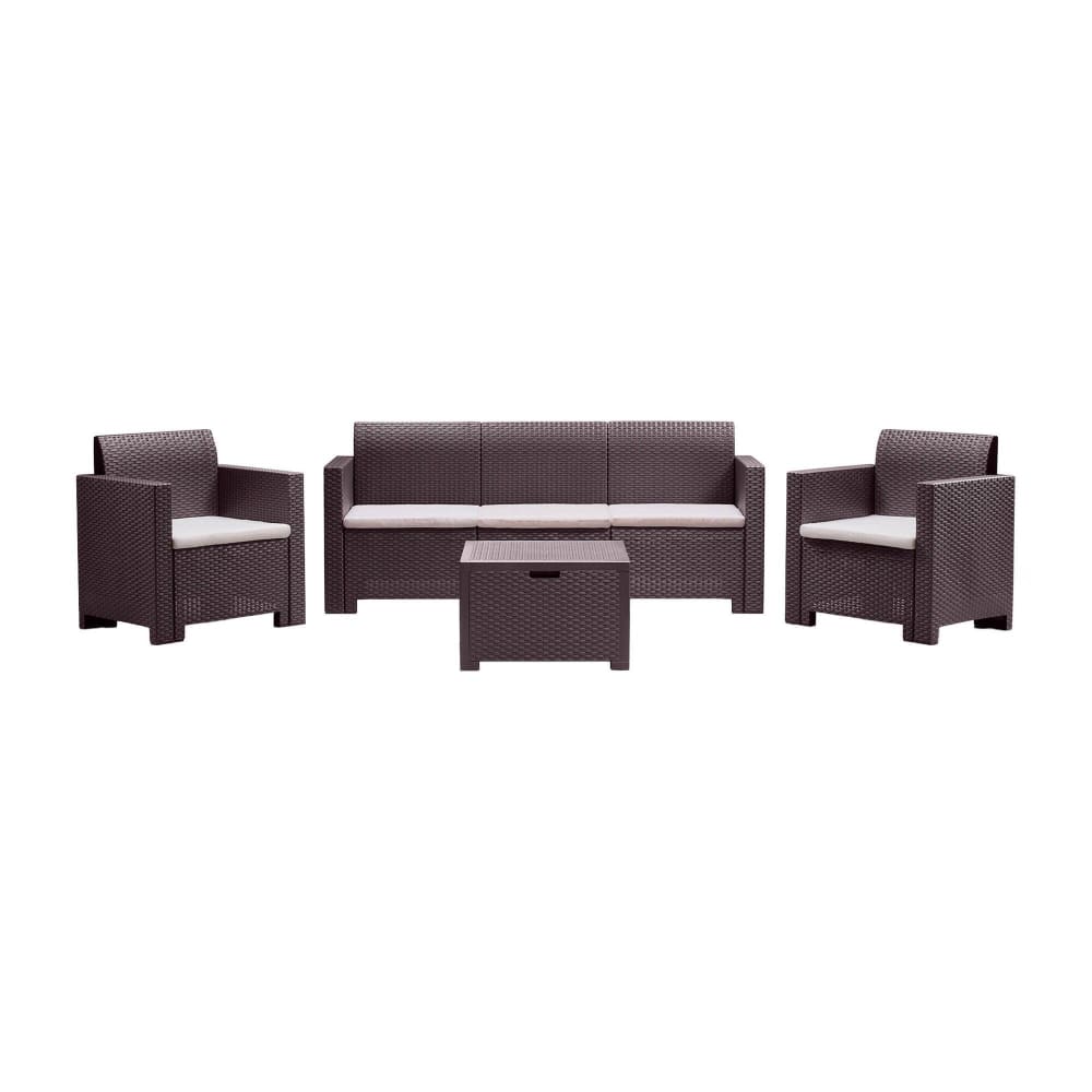 Set salon d'extérieur marron 75x58 cm
