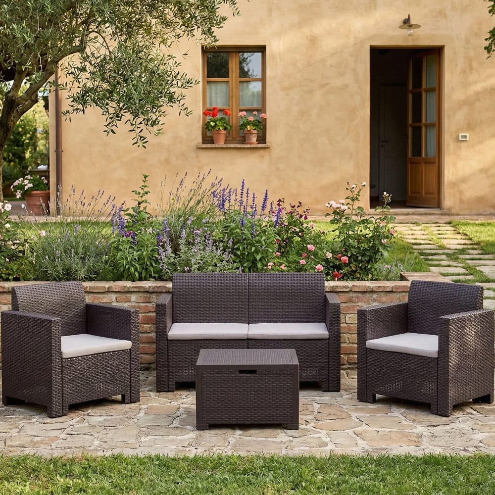 Set salon d'extérieur marron 58x79 cm - Maisons du Monde