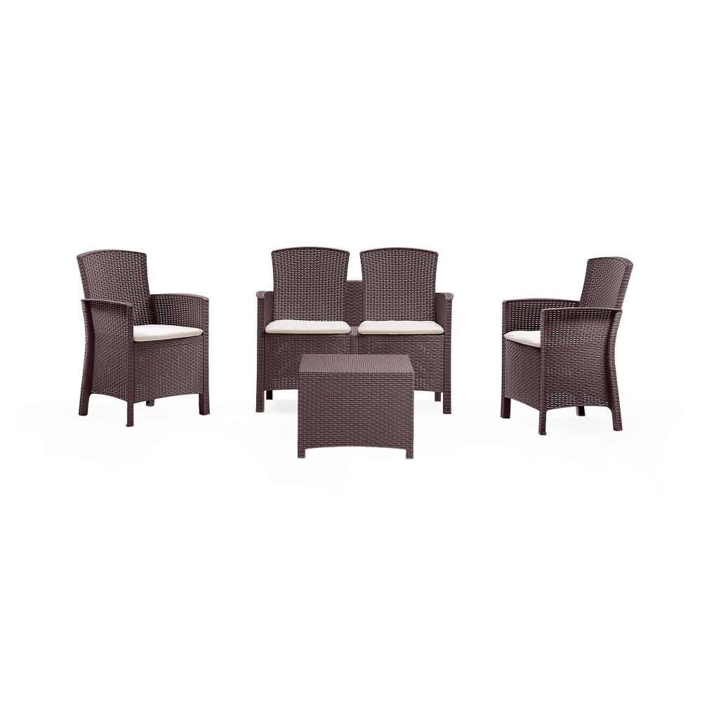 Set salon d'extérieur marron 59x60 cm