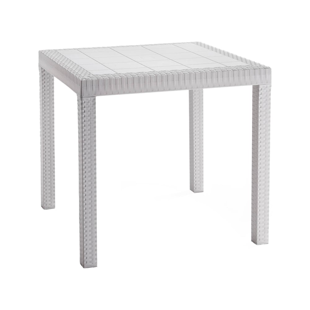 Table d'extérieur blanc 107x80 cm
