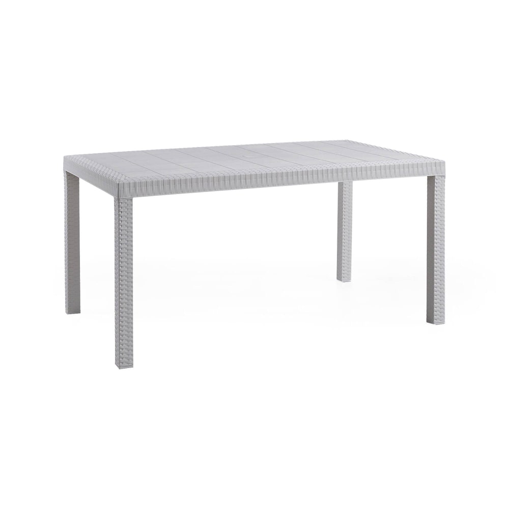 Table d'extérieur blanc 150x90 cm