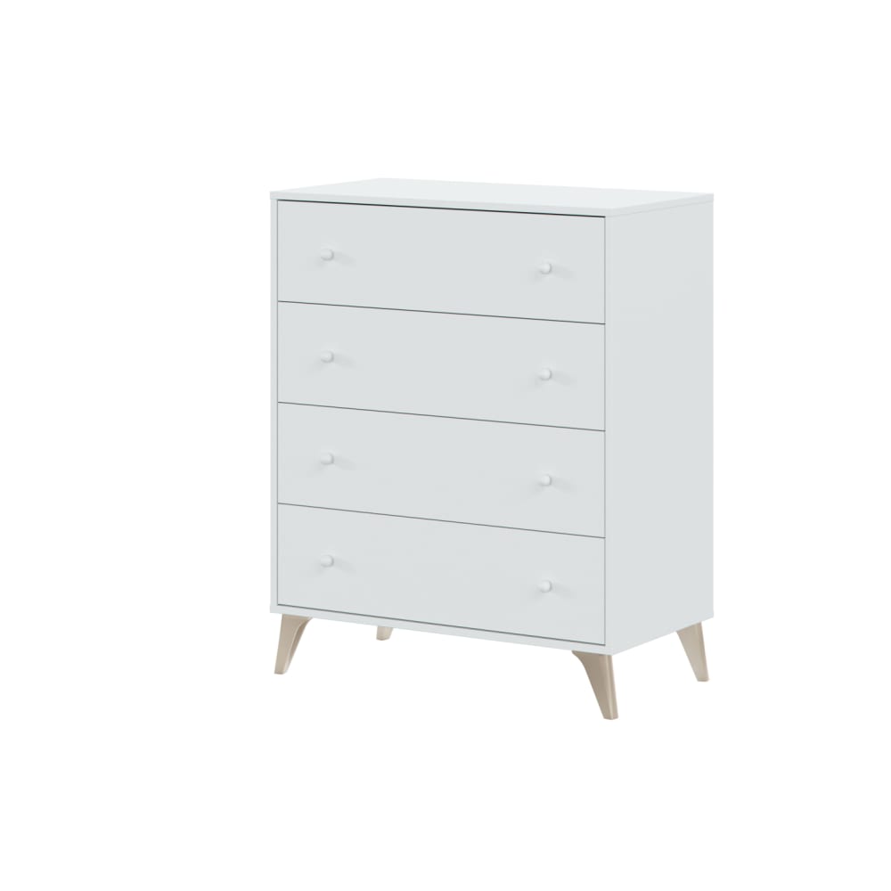 Usinestreet Kommode 4 Schubladen weiß 95x77.5x40cm style modern - Spanplatte