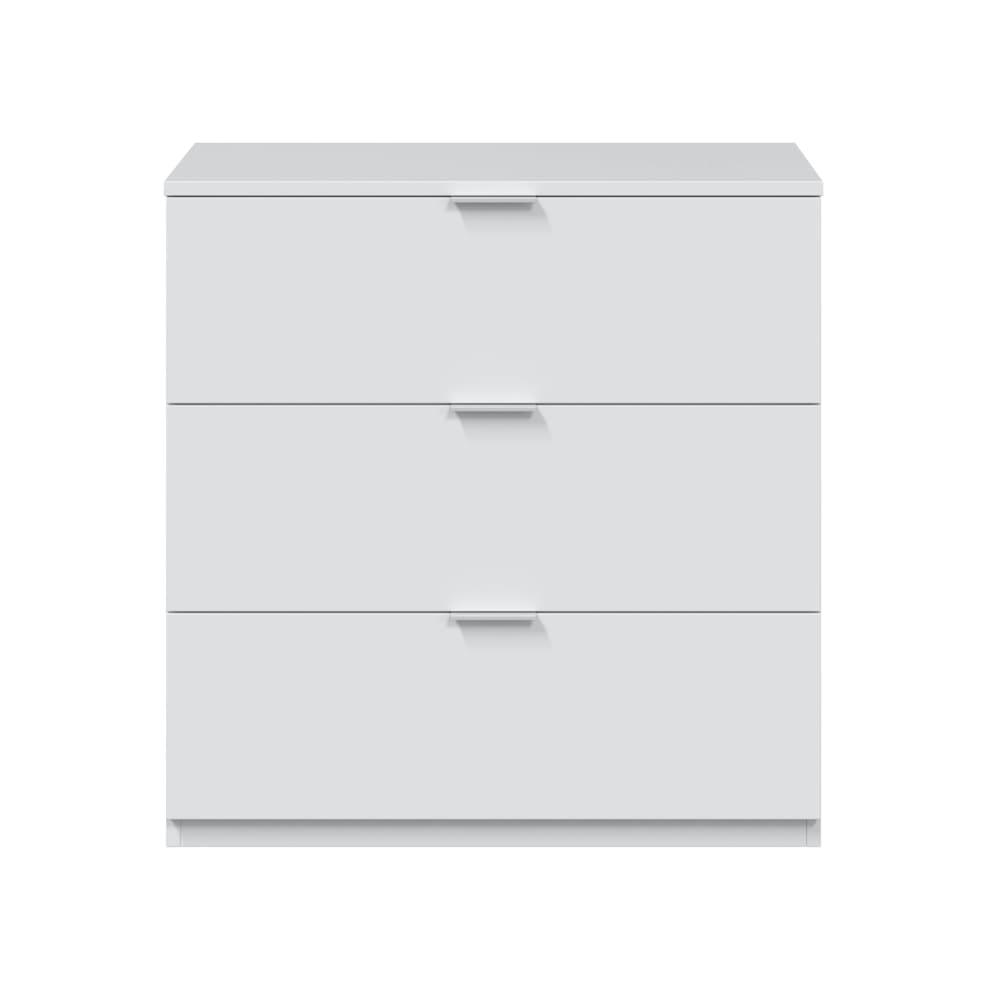 Commode 3 tiroirs L77cm x H80cm - Blanc