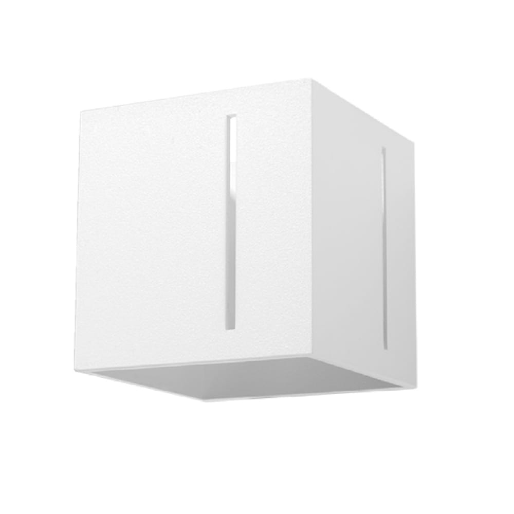 Applique carrée en aluminium, blanc L: 10cm