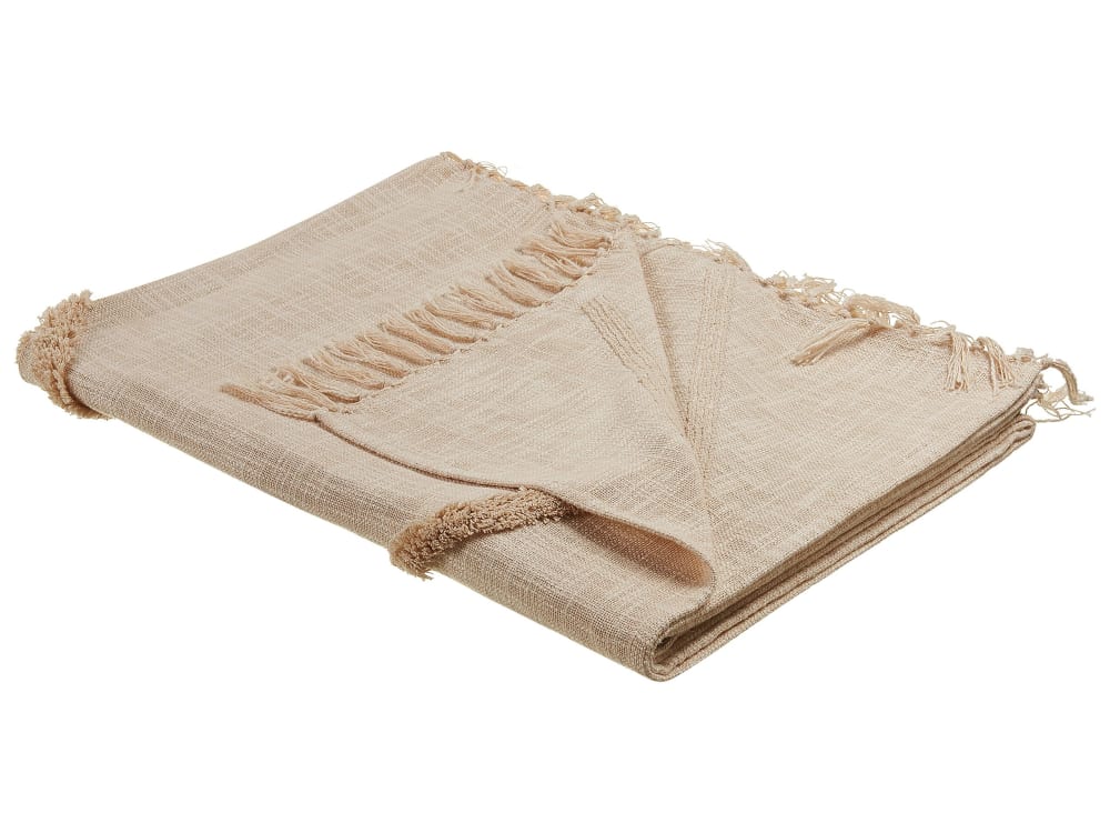 Kuscheldecke aus Baumwolle 180 x 130cm, beige - Maisons Du Monde