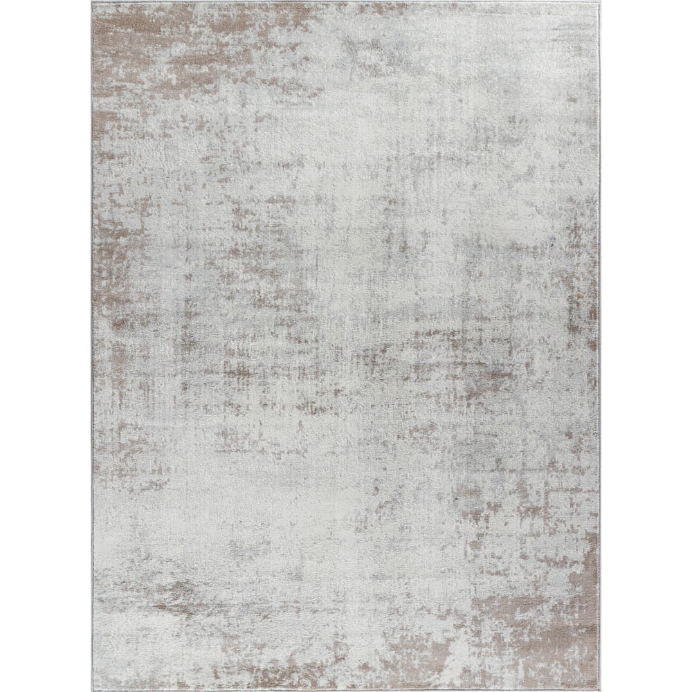 Tapis Abstrait Moderne Beige/Blanc 120x170