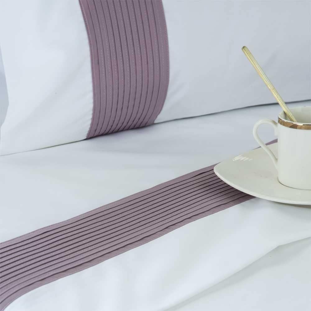 Juego de sábanas percal algodón 180 hilos vino 280x270 cama 200 - Maisons du Monde
