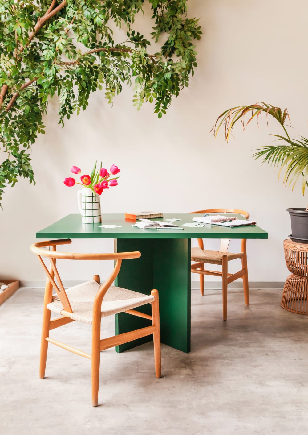 Tavolo da pranzo rettangolare piano laminato 3cm Verde Cedro