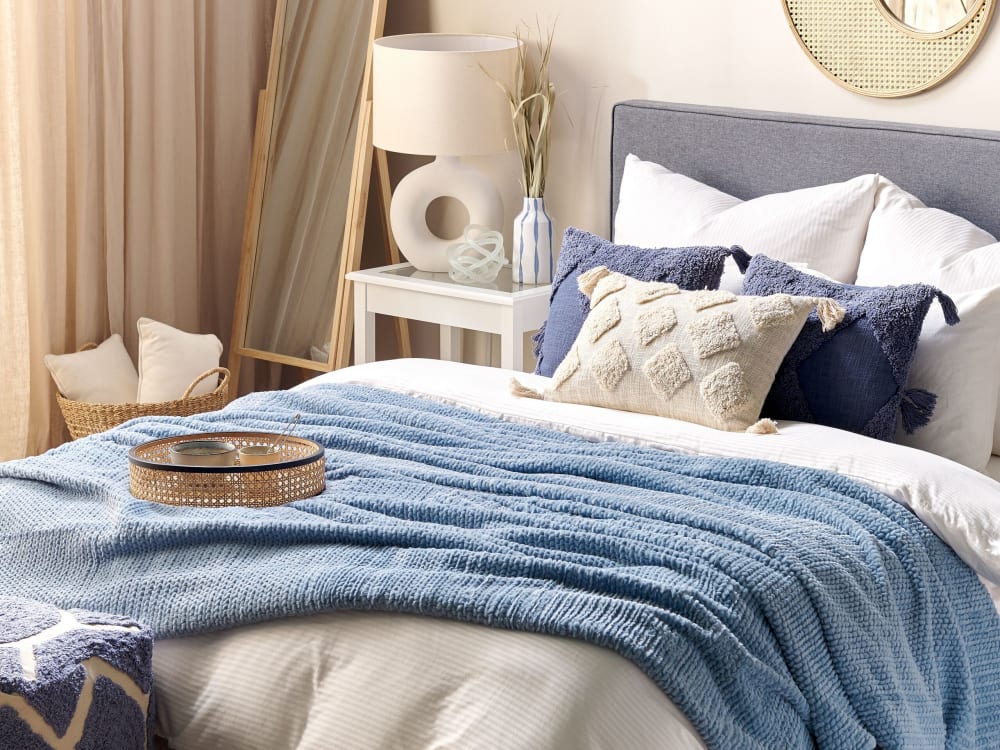 Beliani Kuscheldecke aus Polyester 200 x 150cm, blau - Pes - Polyester