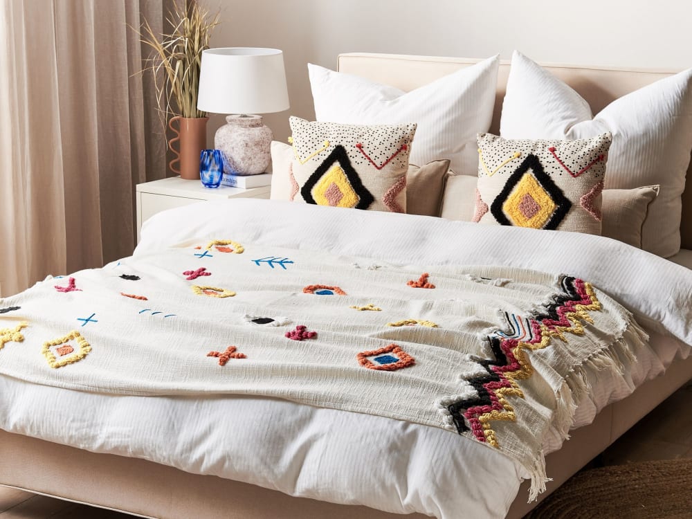 Couverture en coton multicolore 180x130cm