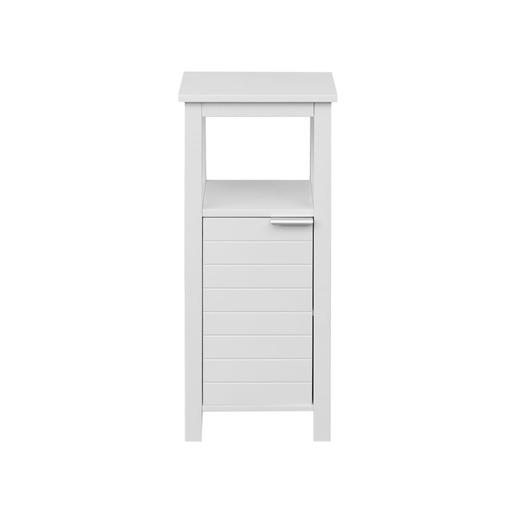 Mobili Rebecca Badezimmerschrank mit 1 Tür und 1 Einlegeboden aus weißem MDF style modern - Spanplatte