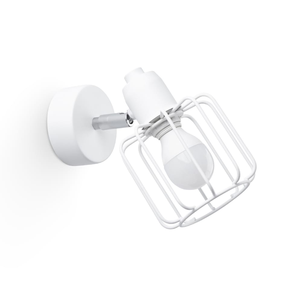 Applique acier blanc H 18 cm