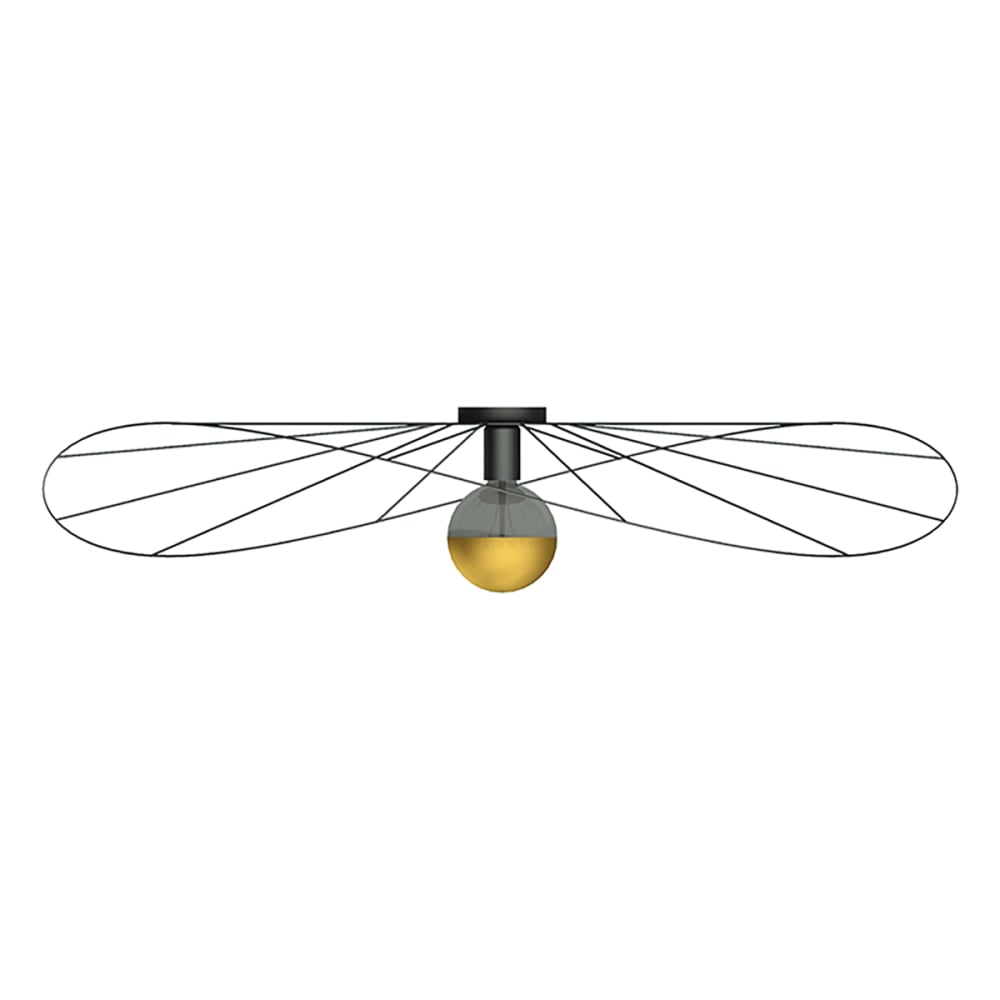 Thoro Lighting Deckenleuchte/Wandleuchte aus Stahl, Höhe 18 cm, schwarz style modern - Stahl