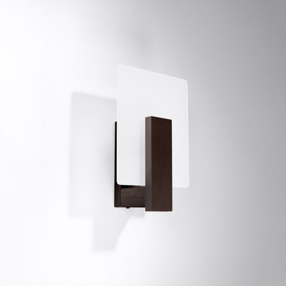 Lámpara de pared desgarrar madera/vidrio alt. 31 cm - Maisons du Monde
