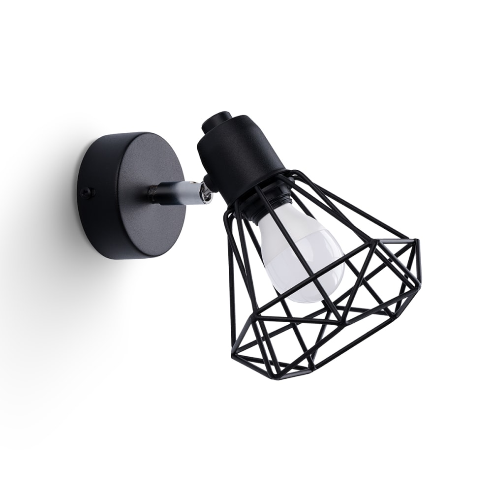 Sollux Lighting Applique Acier Noir E14 1 Artemis style classique chic Noir Acier