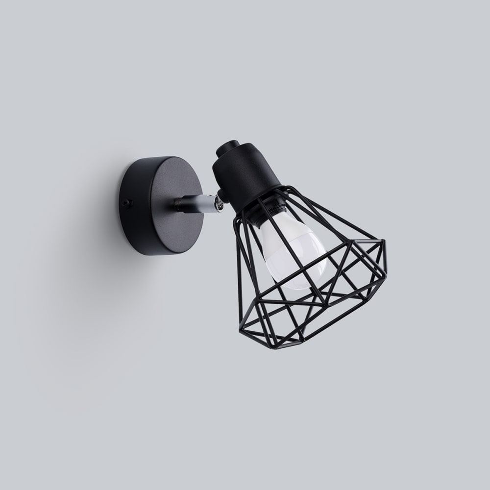 Lámpara de pared negro acero alt. 18 cm - Maisons du Monde