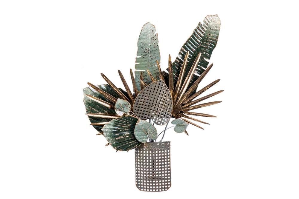 Cuadro verde de metal 61,1x8,3x73,7cm