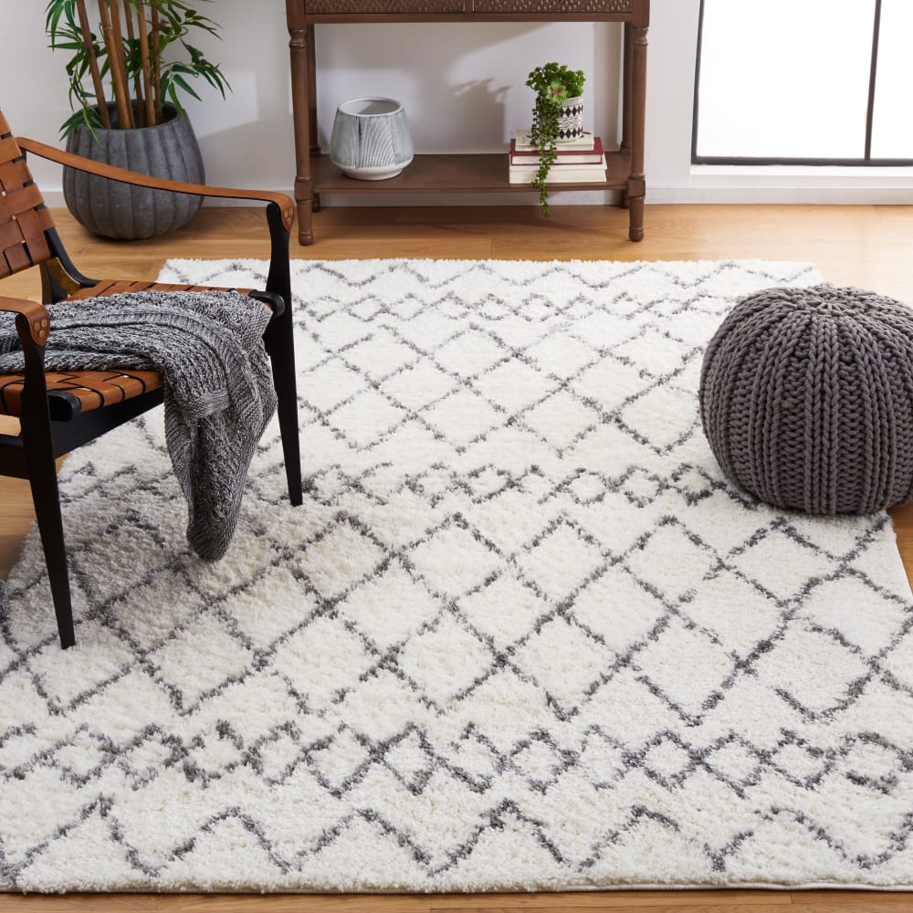 Tapis en polypropylène beige/gris, 122 x 183 cm — vue 3