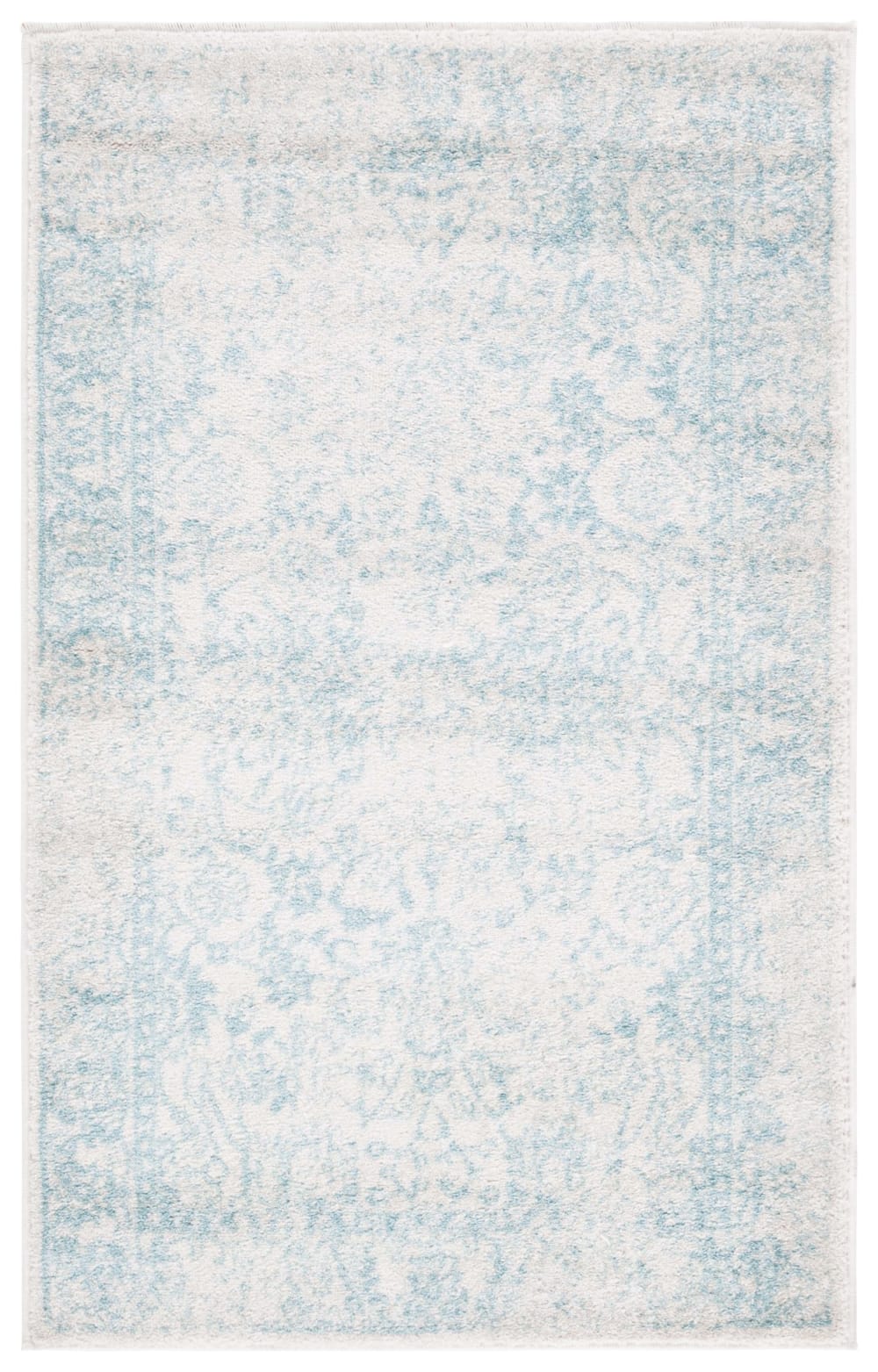 Tapis ivoire/bleu clair 91 x 152 cm