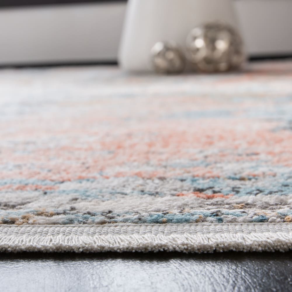 Tapis contemporain en polypropylène gris/rose, 91 x 152 cm — vue 4