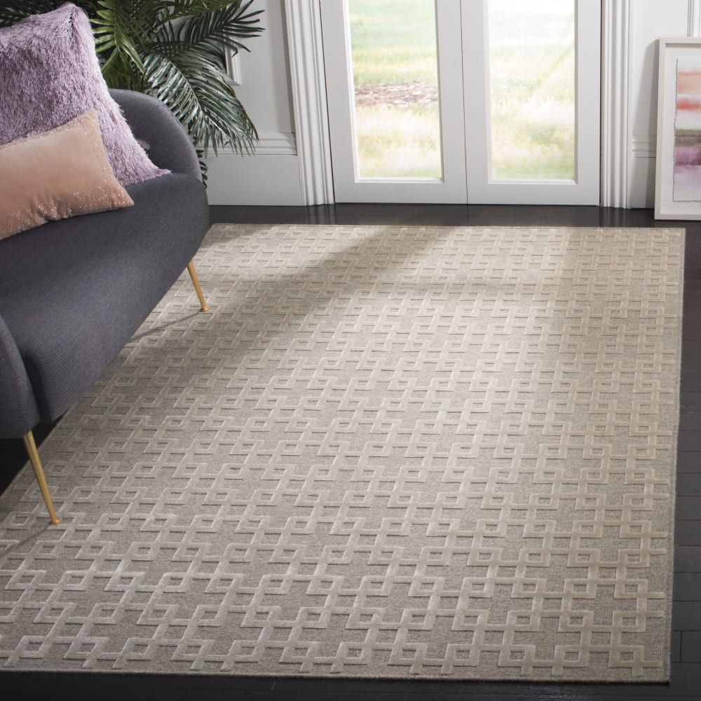 Safavieh Geometrisch Viskose-Teppich in Beige, 152 x 229 cm style classic chic Beige Viskose