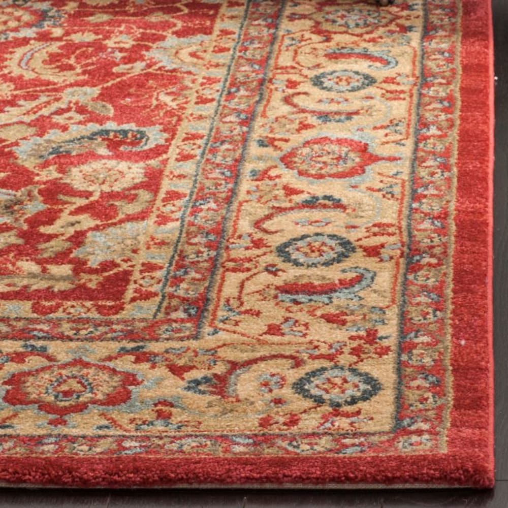 Tapis traditionnel en polypropylène rouge/beige, 201 x 279 cm — vue 4