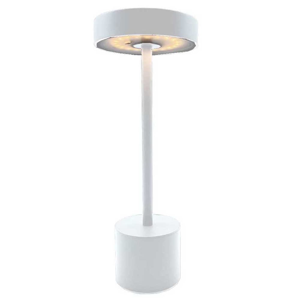 Lampe de table sans fil Acier Blanc h30cm