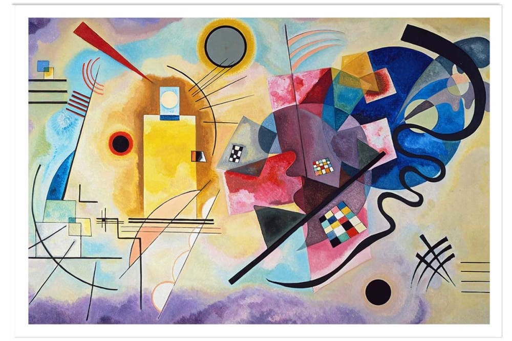 Póster amarillo wassily kandinsky sin marco 60x40cm