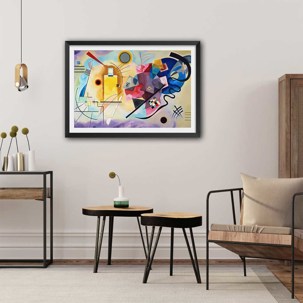 Póster amarillo wassily kandinsky con marco negro 45x30cm - Maisons du Monde