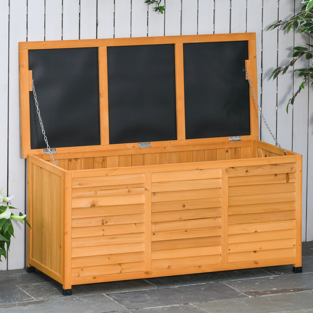 Baúl de almacenaje 127x56x60 cm madera natural - Maisons du Monde