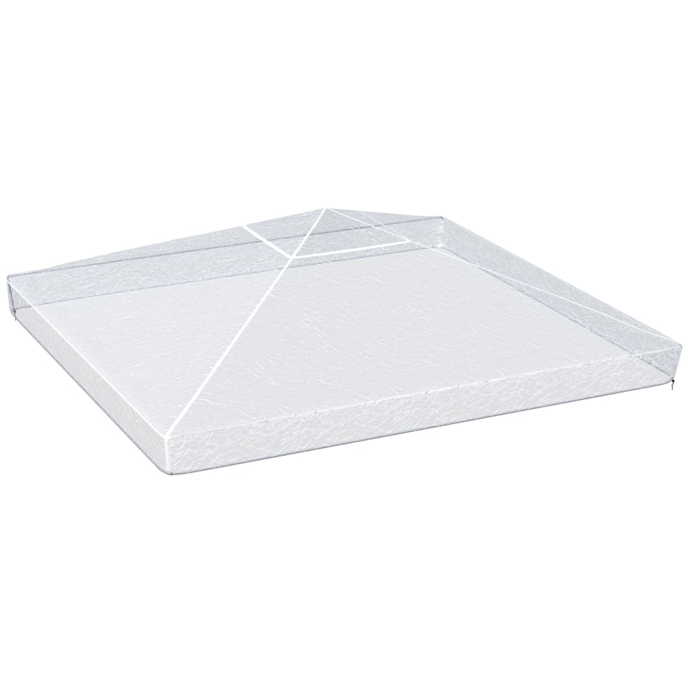 Gazebo cubierta protectora 300x300x80 cm transparente