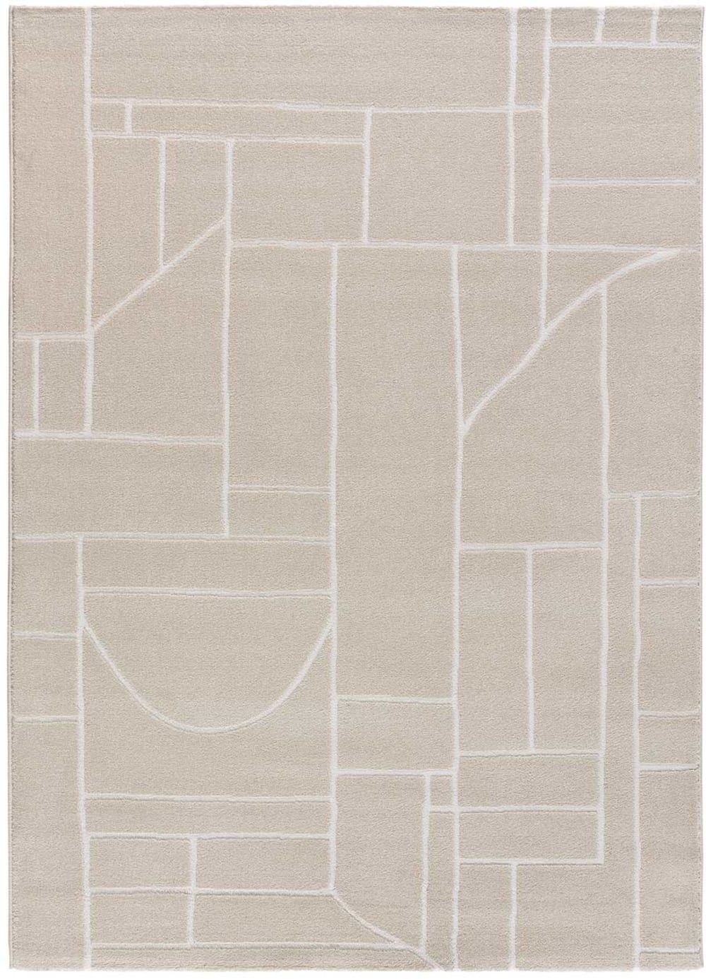 Alfombra abstracta crema 200x300 cm